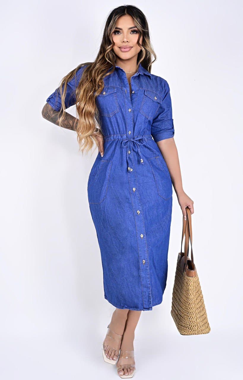 Vestido largo de jeans marruecos