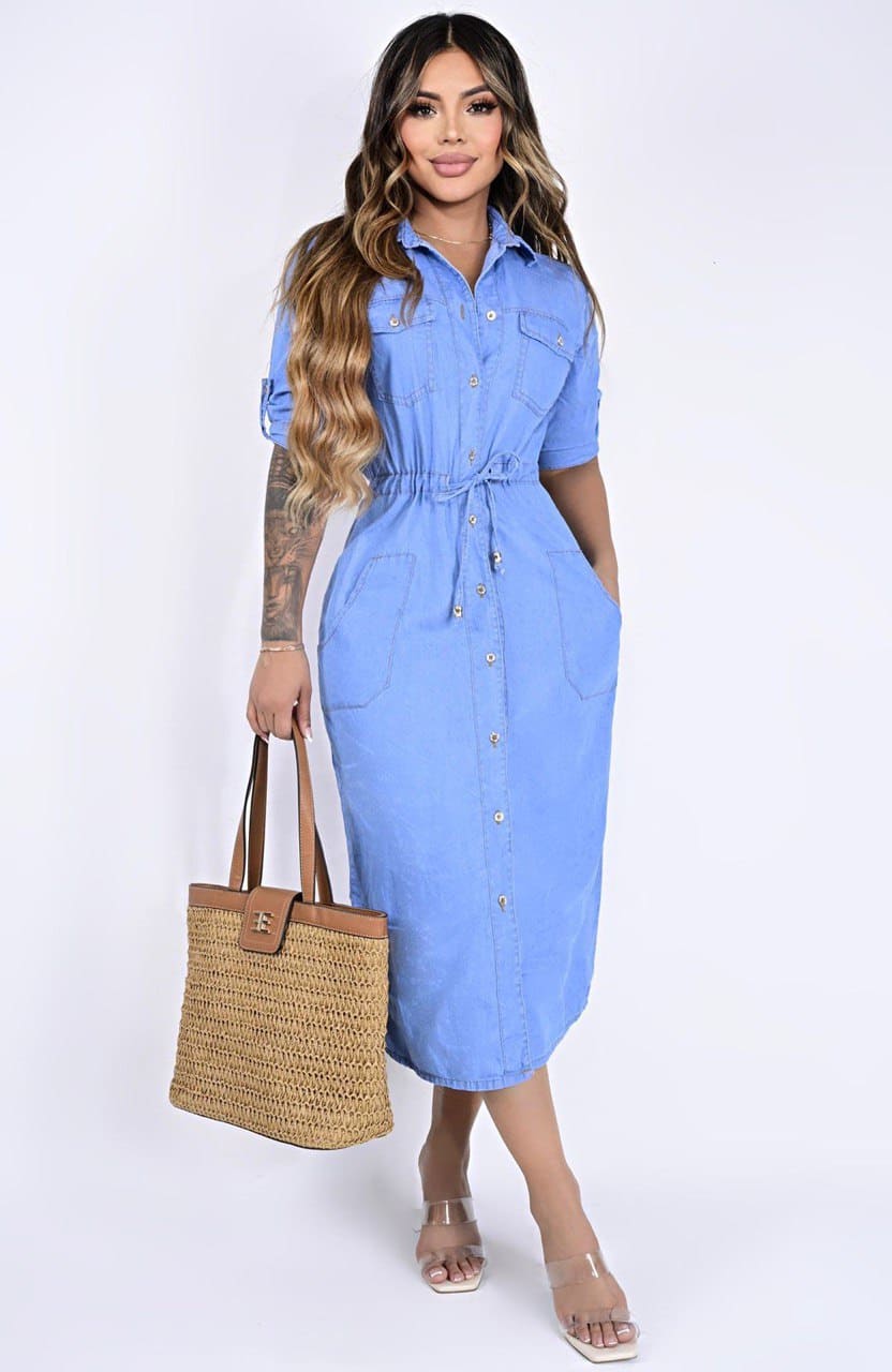 Vestido largo de jeans marruecos