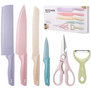 SET DE 6 CUCHILLOS ACERO INOXIDABLE PARA COCINA