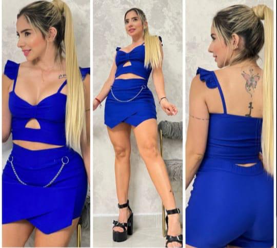 CONJUNTO BLUSA FALDA SHORT