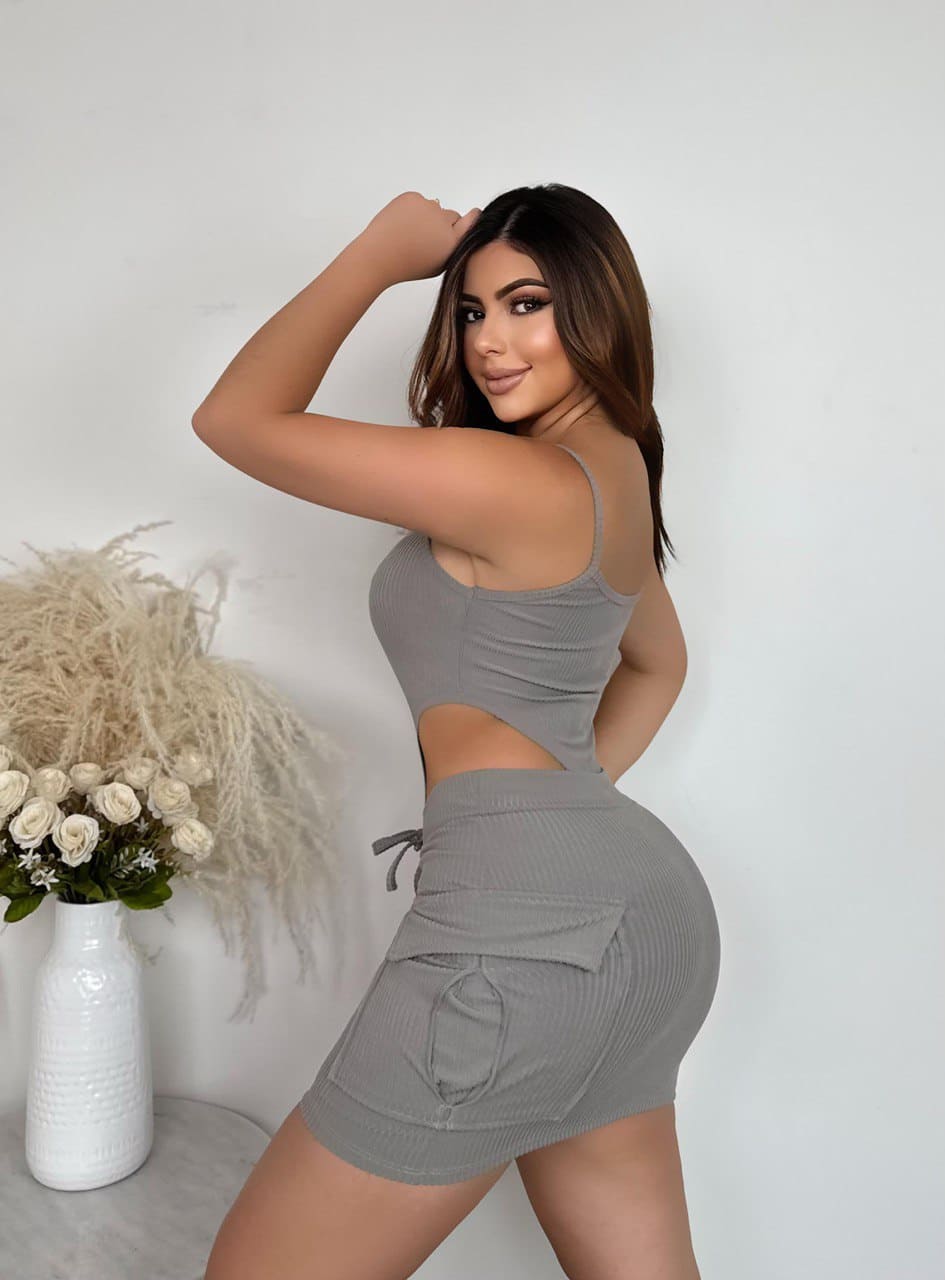 Conjunto body falda dama