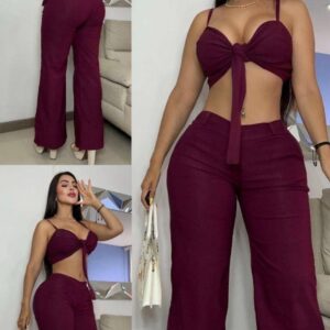 CONJUNTO 2 PRENDAS TOP AMARRAR